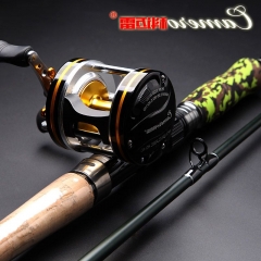 科迈雷雷暴枪柄直柄黑鱼竿雷强竿套装船竿专用路亚竿配鼓轮 如图 只要枪柄雷强单竿