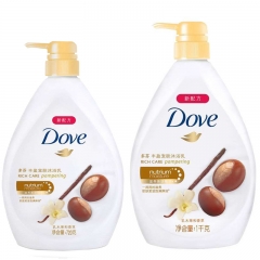 正品包邮 多芬沐浴露丰盈宠肤乳木果和香草沐浴乳 720ml\1000ml 如图 2L