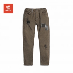 童装男童春装儿童休闲裤2017春季新款纯棉长裤中大童裤子春秋装潮 卡其色 120cm