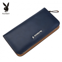 正品15春夏新款花花公子男包男士手拿包时尚商务牛皮男手抓包手包 蓝色 如图